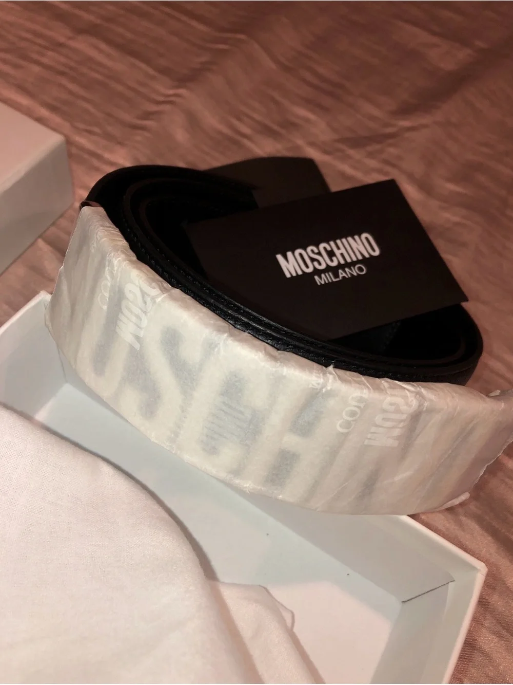 Moschino Silver Men's Belt